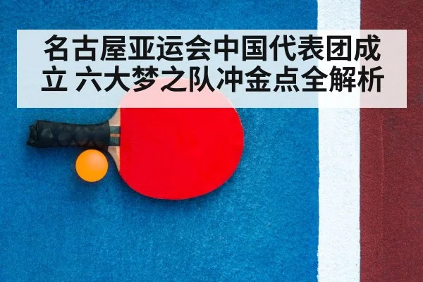 名古屋亚运会中国代表团成立 六大梦之队冲金点全解析